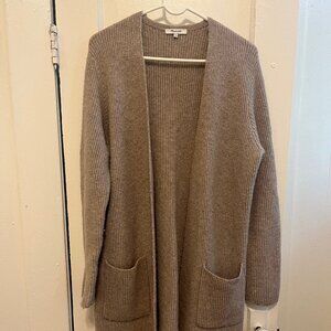 Madewell Oversized Long Open Tan Cardigan Size Medium